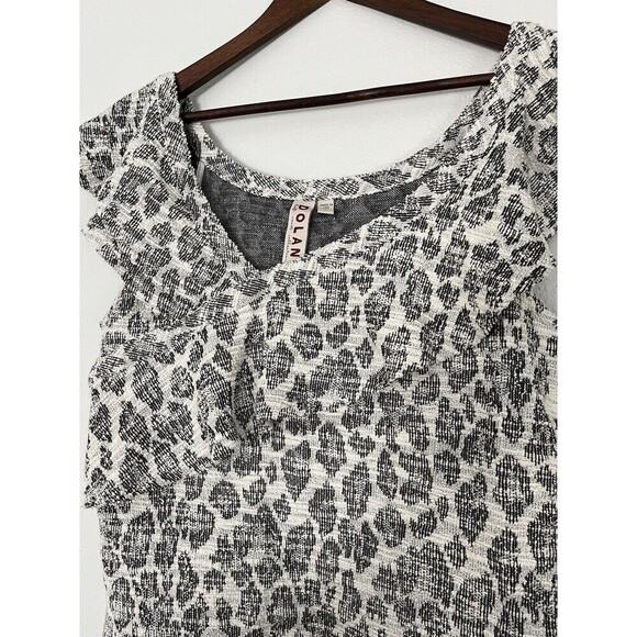 Dolan Anthropologie NWT $88 Animal Leopard Print Tapestry Assym Top Medium M USA - Picture 2 of 5
